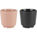 Covae Stackable Ceramic Cups Set of 2 300 ml Blush and Charcoal - Product view